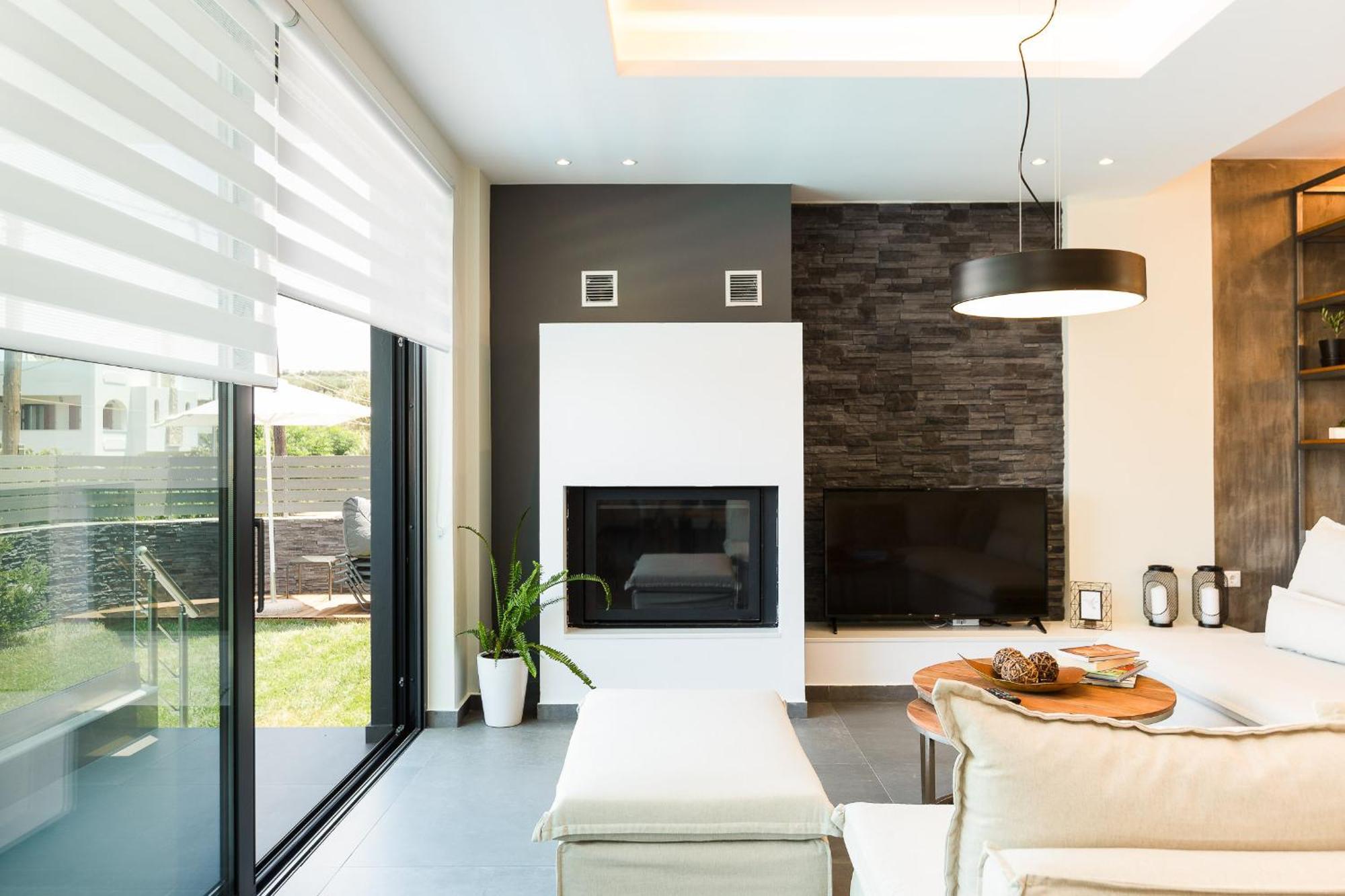 Nisos Villa, Pool & Heated Spawhirlpool, Walking To Beach, By Thinkvilla Sfáka Exterior foto