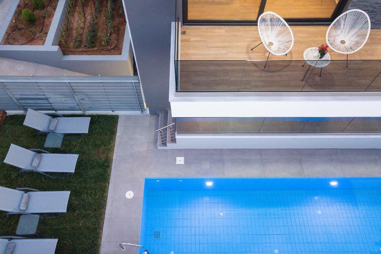 Nisos Villa, Pool & Heated Spawhirlpool, Walking To Beach, By Thinkvilla Sfáka Exterior foto